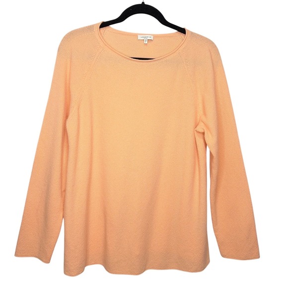 Lafayette 148 New York Sweaters - Lafayette 148 New York Peach 100% Cashmere Honeycomb Knit Sweater Size‎ M KC04